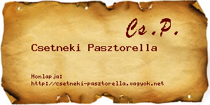 Csetneki Pasztorella névjegykártya